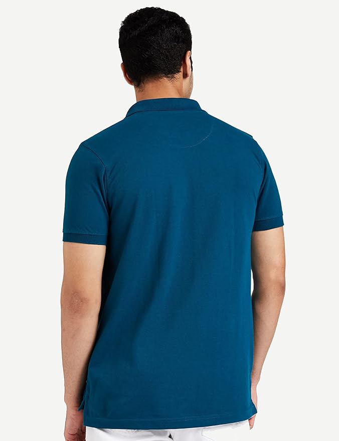 Amazon Brand - Symbol Men's Cotton Rich Polo T Shirt | Collar Tshirts | Half Sleeves | Plain-Regular Fit