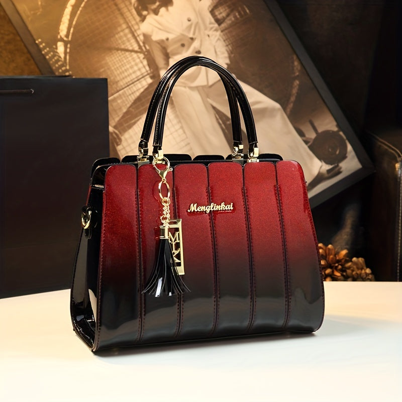 Vintage Large Capacity Tote Bag Luxury PU Crossbody Bag Womens Classic Casual Handbag  Shoulder Purse