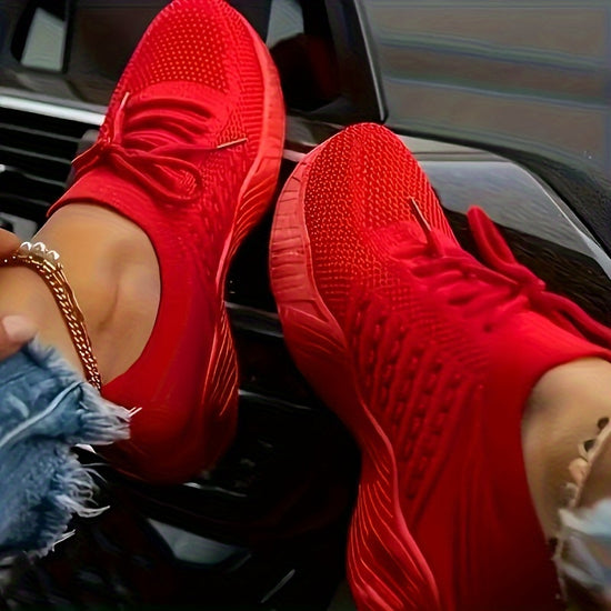Womens Breathable Mesh Sneakers Casual Lace Up Outdoor Shoes Comfortable Low Top Running Shoes